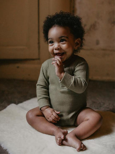 The Simple Folk Ribbed Onesie, Camel